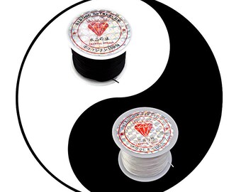 Strong & Stretchy Crystal String Beading Thread - Black, White, or Red:  MrBead