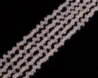 Rose Pink AB Crystal Glass Off Center Drilled Rondelle Beads 4x6mm 15.5'' Strand