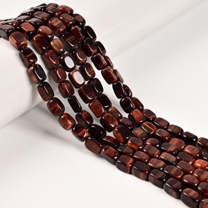 Red Tiger Eye Irregular Rectangle Cube Beads Size 6x9mm 15.5'' Strand