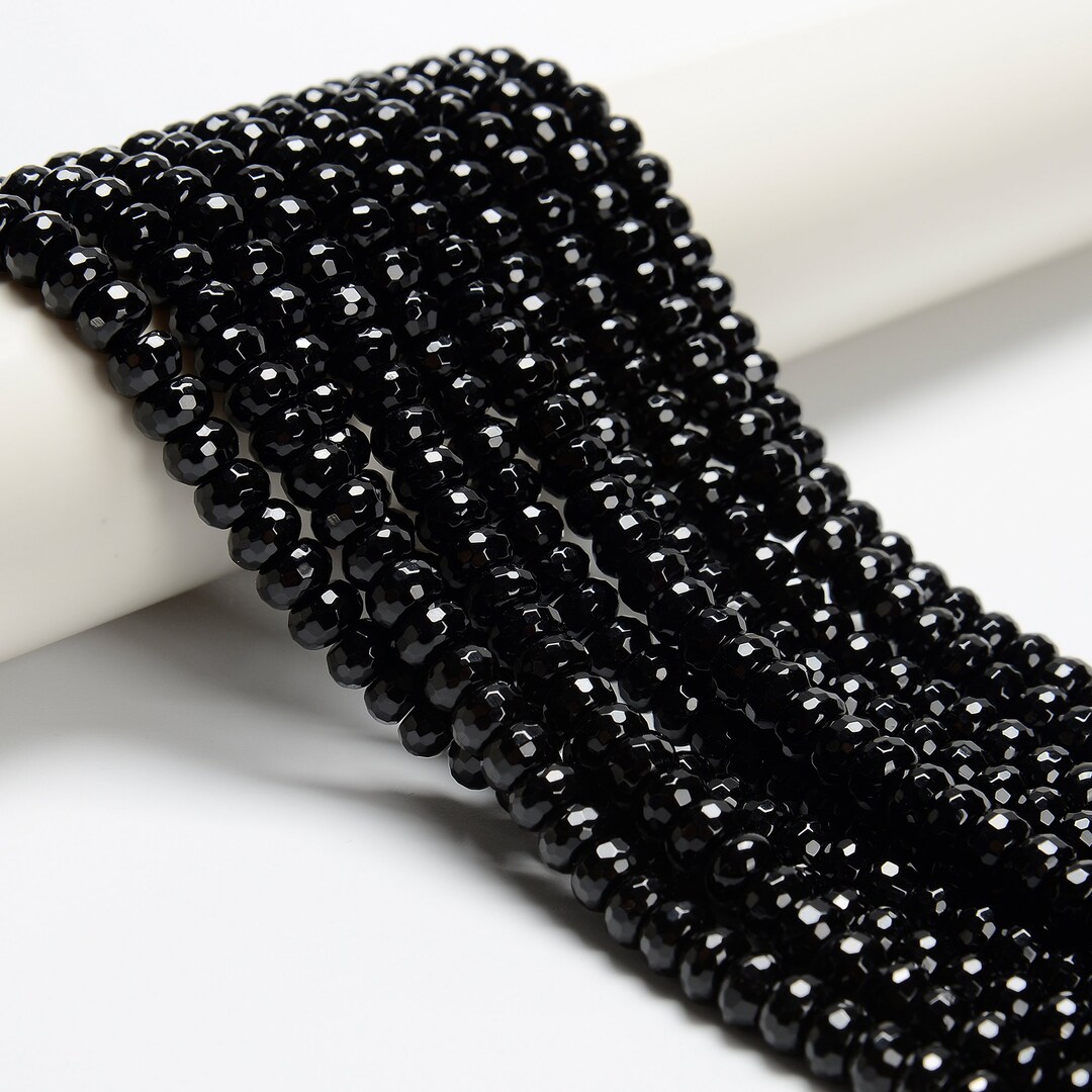 Bracelet Perles En Onyx Rouge Naturel 6mm - 7 Perles Rondelles, Fermoir Argent 925 Plaqué Or - Neuf Sans Emballage