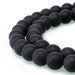 Black Onyx Matte Round Beads 4mm 6mm 8mm 10mm 12mm Approx 15.5' Strand 