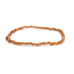 Natural Gemstone Faceted Round Beaded Elastic Bracelet 2mm 3mm 4mm 7.5'' Length image 9