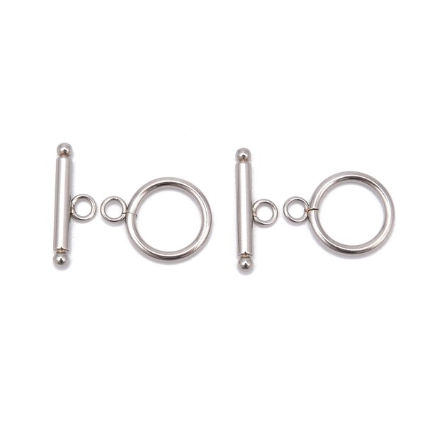 304 Stainless Steel Toggle Clasp Size 15mm/22mm 7 Pieces Per Bag