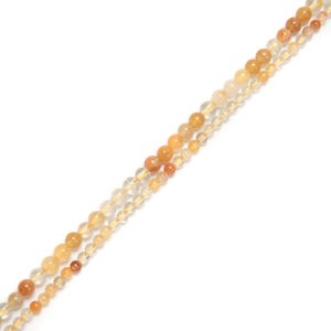 Natural Golden Healer Quartz Smooth Round Beads Size 3mm 4mm 15.5'' Strand image 3