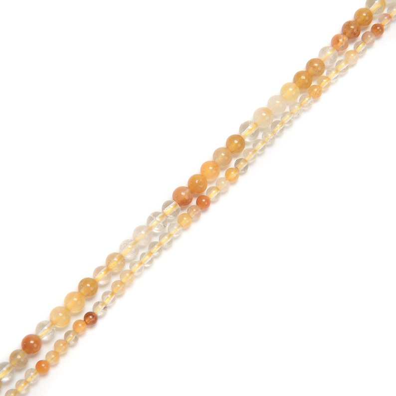 Natural Golden Healer Quartz Smooth Round Beads Size 3mm 4mm 15.5'' Strand image 3
