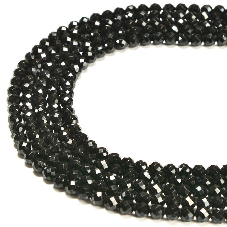 Natural Spinel Faceted Round Beads Size 2mm 3mm 4mm 5mm 6mm 15.5 Strand image 1