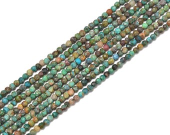 Natural Chrysocolla Matte Off Round Beads Size 2mm 15.5'' Strand