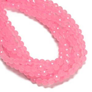 Natural Rose Quartz Faceted Round Beads 6mm 8mm 10mm 12mm 15.5&quot; Strand
