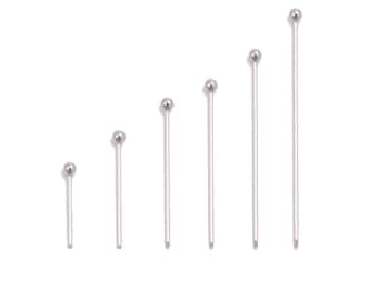304 Stainless Steel Ball Headpins 18mm 20mm 25mm 30mm 35mm 40mm 50mm Sold/Bag