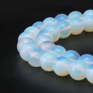 Opalite Smooth Round Beads 4mm 6mm 8mm 10mm 12mm 15.5&quot; Strand