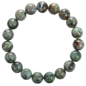 African Turquoise Bracelet Smooth Round Size 8mm 10mm 7.5&quot; Length