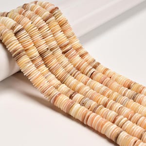 Natural Color Mother of Pearl MOP Shell Rondelle Disc Beads 1.5x11mm 15" Strand