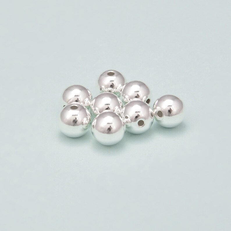 925 Sterling Silver Round Beads Size 2mm12mm Sold by Bag Etsy