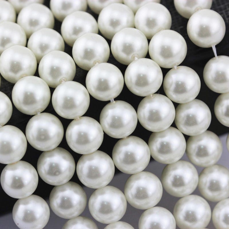 Shell Pearl Round Shell Pearls - Etsy