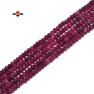 Natural Ruby Faceted Rondelle Beads Size 2x3mm 15.5" Strand