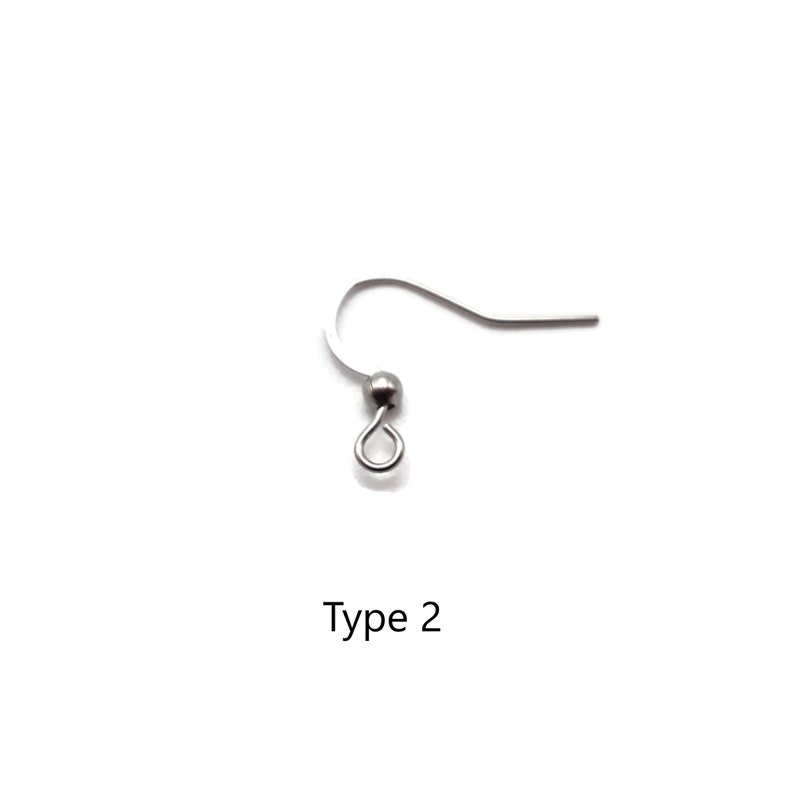 304 Stainless Steel Wire Earring Hooks Size 18x20mm 70 Pieces Per Bag image 3