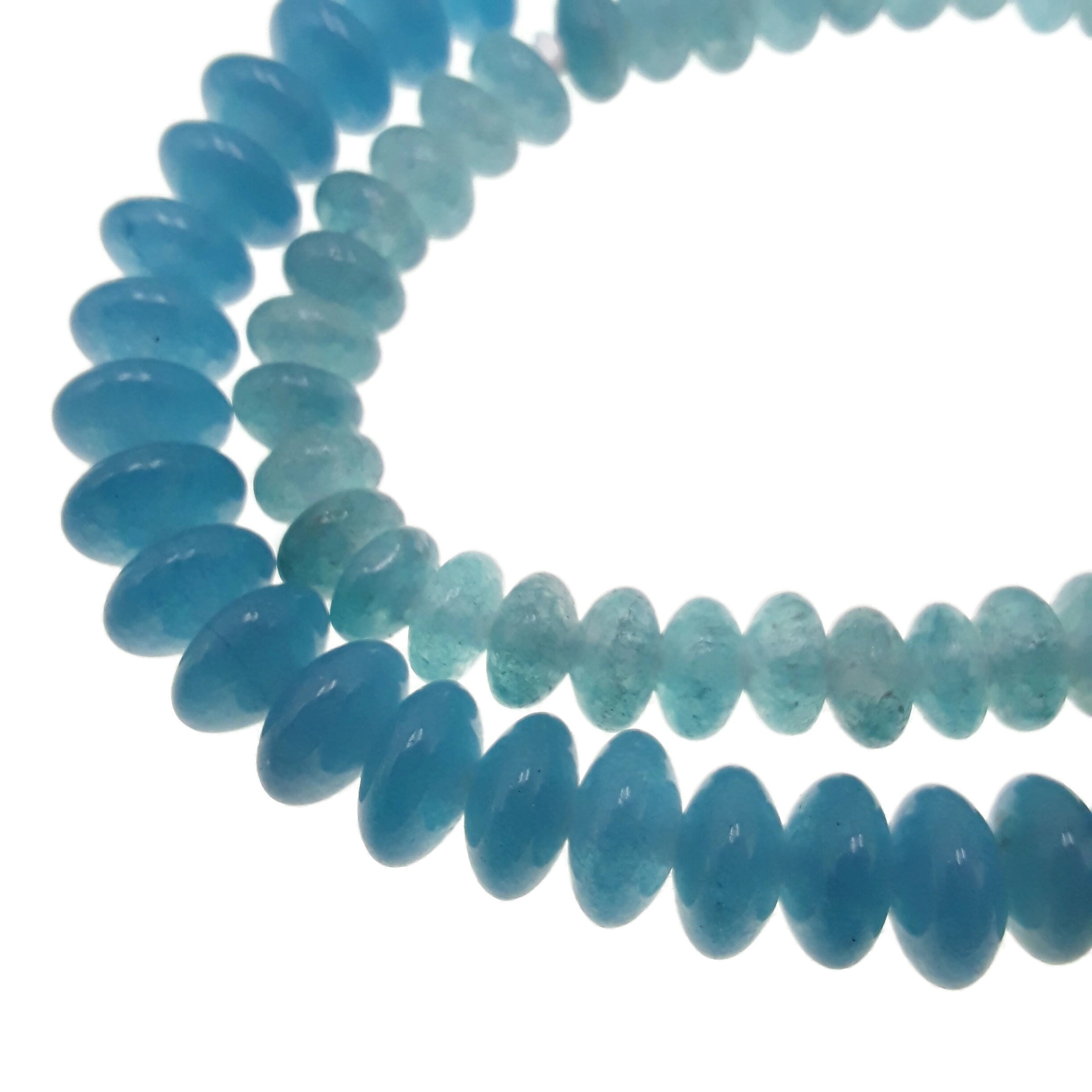 2.0mm Hole Blue Sponge Quartz Smooth Rondelle Beads 5x8mm Etsy