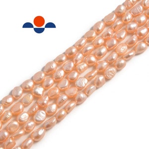 Pink Fresh Water Pearl Side Drill Nugget Beads 4mm 6mm 8mm 10mm 14&quot; Strand