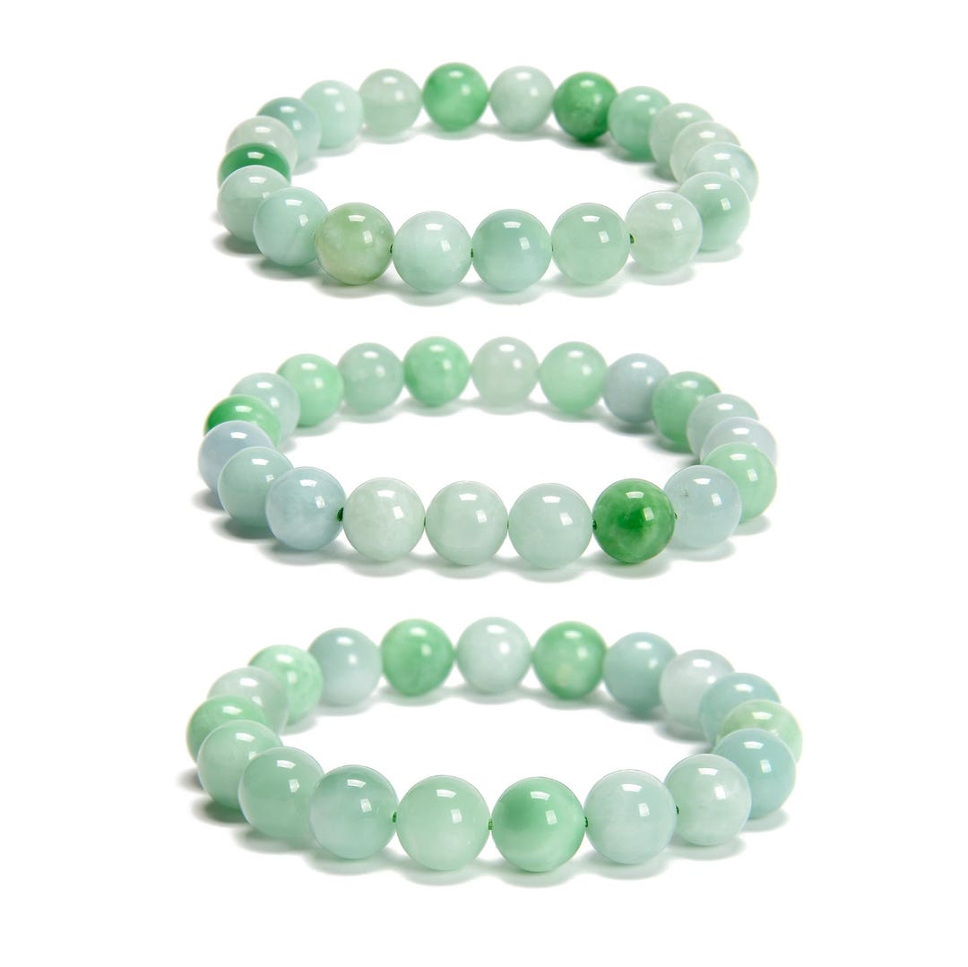 Multicolor 2x4mm Faceted Jade Gemstone Rondelle Beads Elastic Bracelet – 7.5" Adjustable