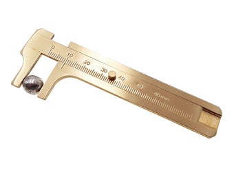 Brass Sliding Gauge Caliper Millimeter Bead Measuring Tool