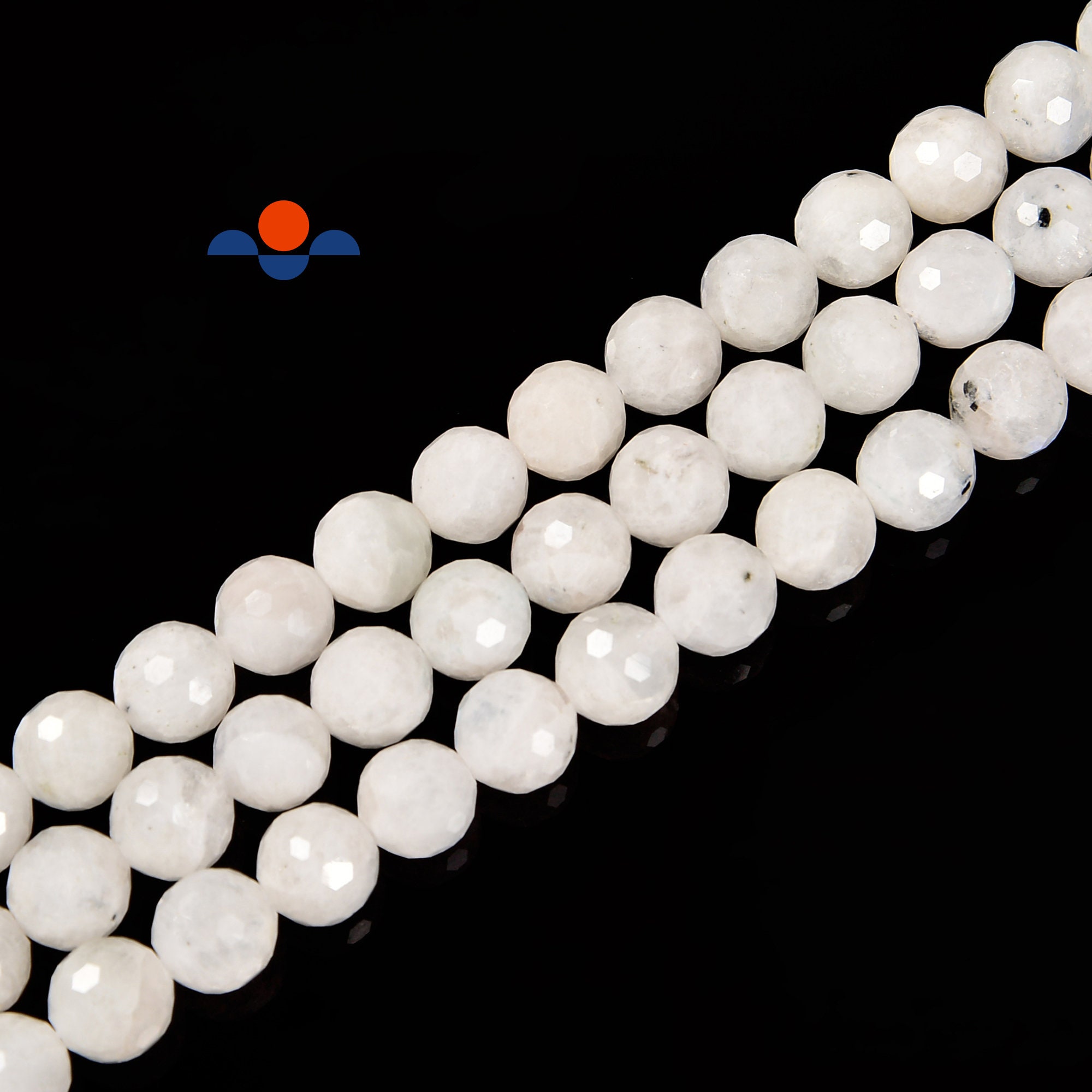 White moonstone with black specks deals