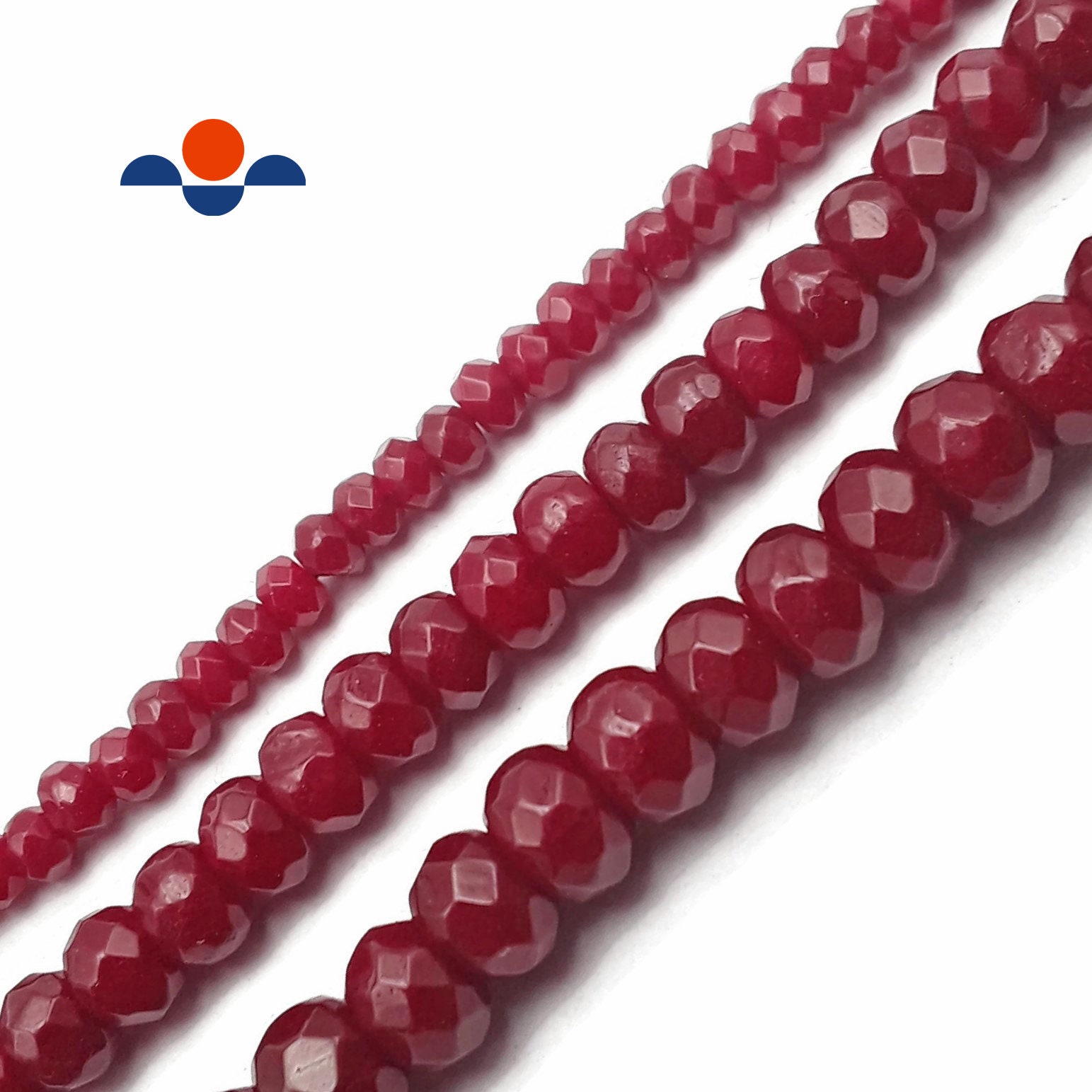 Faceted 8/10/12mm Rose Red Ruby Round Gemstone Beads Necklace 18'' AAA+ 