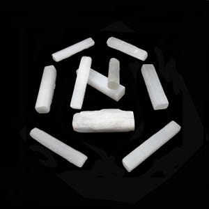 Natural Selenite Small Rough Points Logs Wands Sticks 3" Inches 10 Piece Set