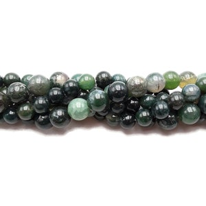 Green Moss Agate Smooth Round Beads 4mm 6mm 8mm 10mm Approx 15.5 Strand image 7