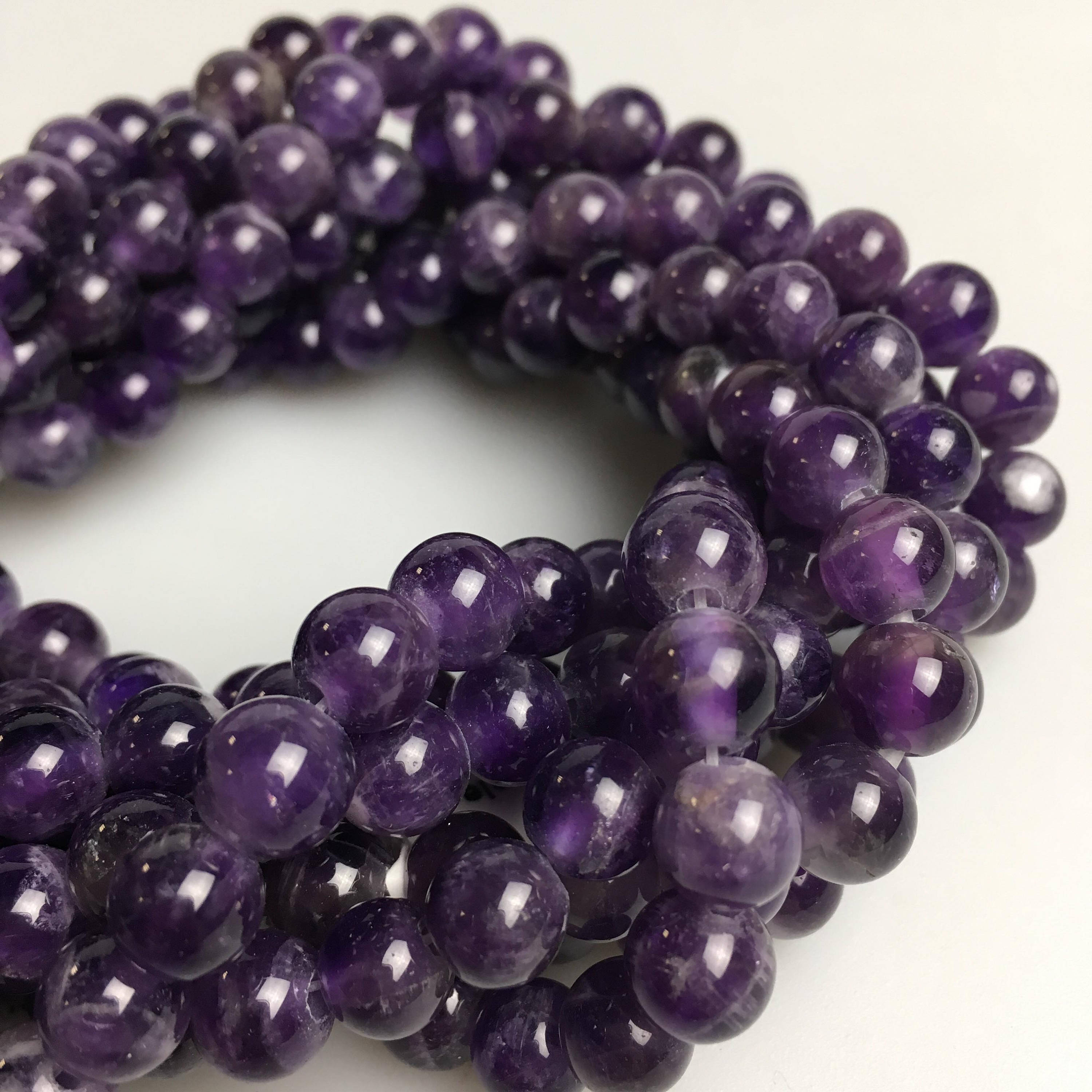2.0mm Hole Amethyst Smooth Round Beads 8mm 10mm 15.5 - Etsy