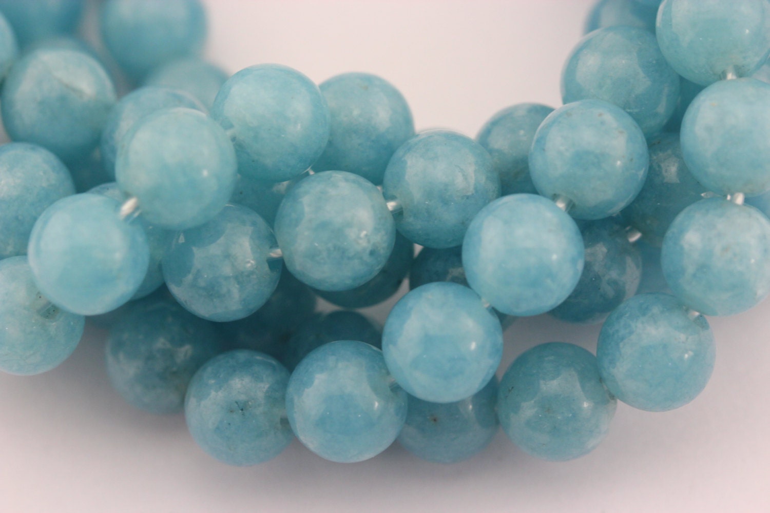 2.0mm Hole Blue Sponge Quartz Smooth Round Beads 6mm 8mm 10mm Etsy