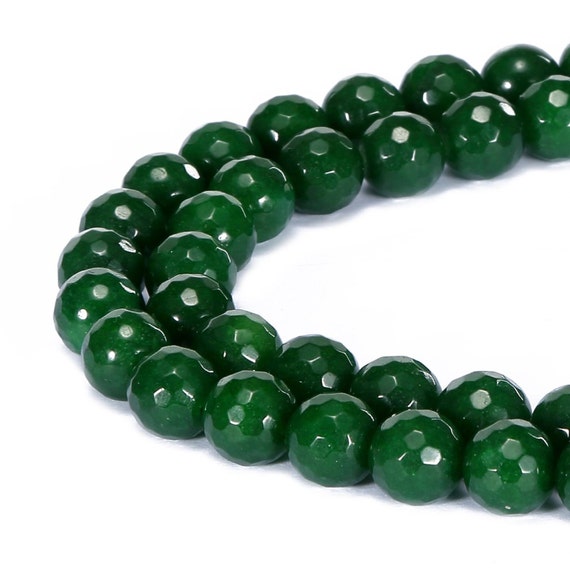 Emerald Green Dyed Jade Faceted Round Beads 4mm 6mm 8mm 10mm - Etsy