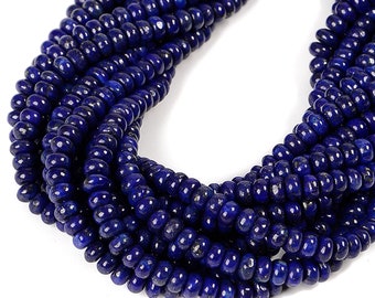 Lapis Smooth Rondelle Beads Size 4x6mm 5x8mm 15.5'' Strand