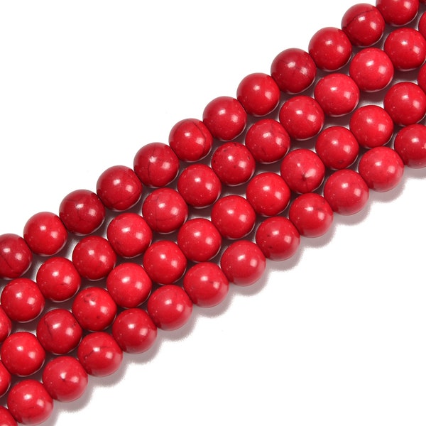 32" Strand Of Turquoise Howlite Chip Beads - 5-8mm Glossy Loose Beads For Jewelry Making