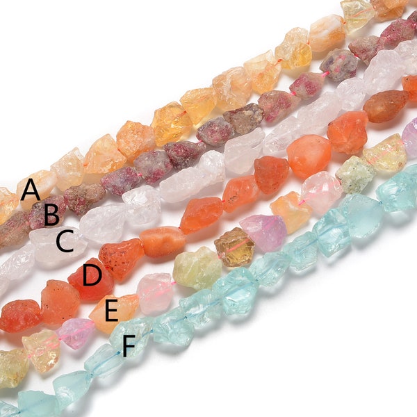 Natural Gemstone Rough Nugget Chunks Beads Size 15-20mm 15.5'' Strand