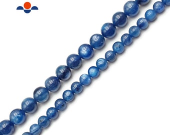 High Quality Natural Kyanite Smooth Round Beads 4mm 6mm 8mm 10mm 15.5" Strand