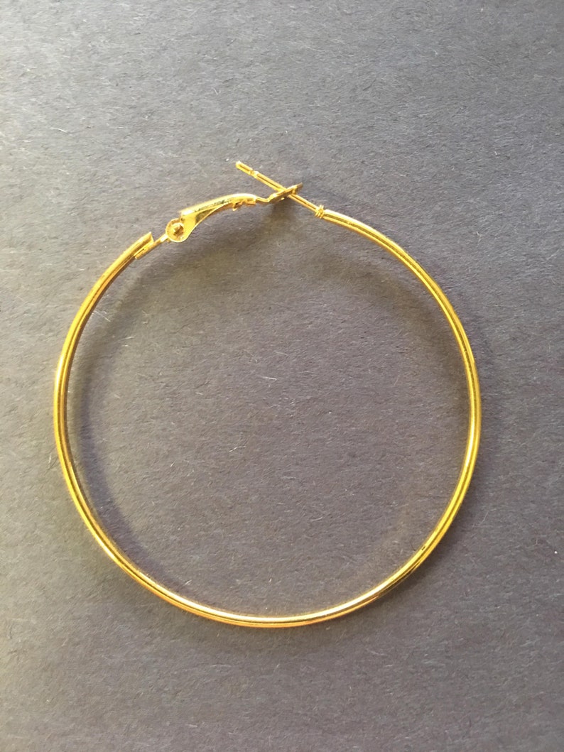 Gorgeous Gold Plated Copper Hoop Earrings Size 40mm50mm Single PairsSet Wholesale item