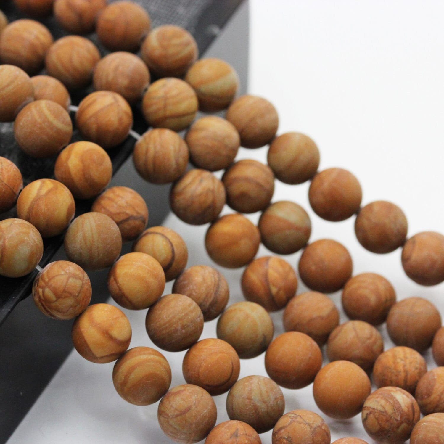 4mm Indian Agate Smooth Round Gemstone Beads, 