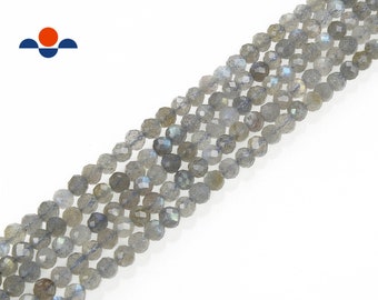 Natural Labradorite Faceted Round Beads 2mm 3mm 4mm 5mm 15.5" Strand