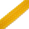 Yellow Crystal Glass Smooth Round Beads Size 6mm 8mm 10mm 15.5
