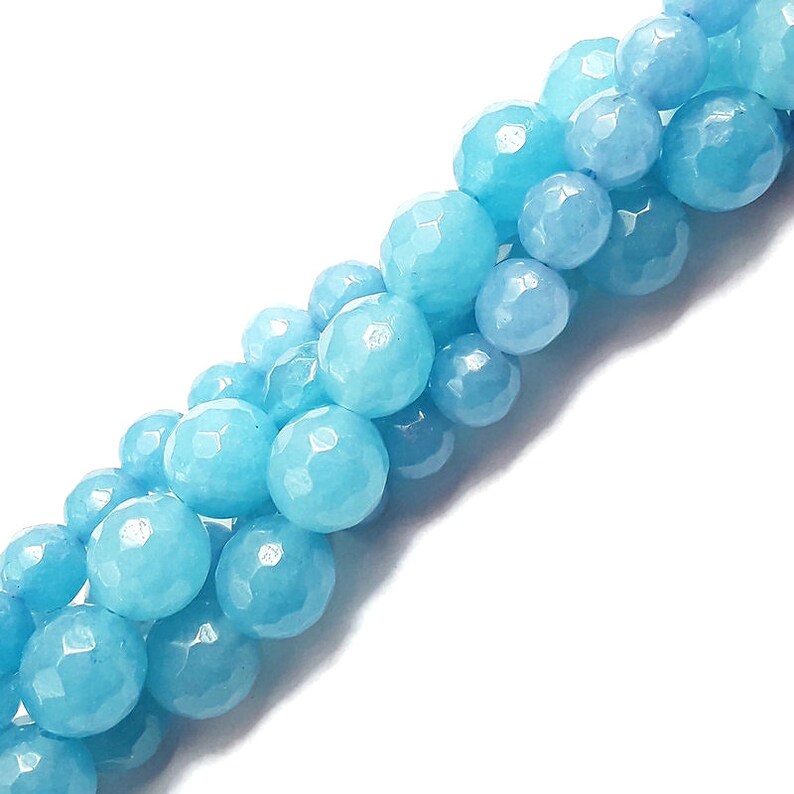 Blue Sponge Quartz Faceted Round Beads 4mm 6mm 8mm 10mm 12mm Etsy