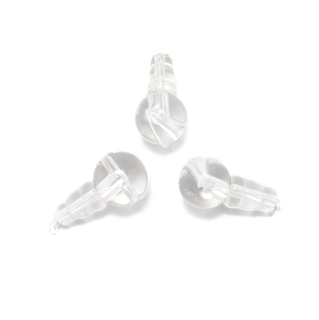 Clear Quartz Guru Beads Three Holes T-beads Sze 10mm Sold by One Set