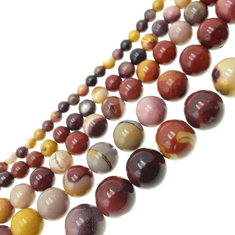 Mookaite Jasper Smooth Round Beads 4mm 6mm 8mm 10mm 12mm Approx 15.5 Strand