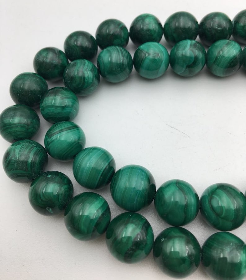 R-F-MAL-03052018 Genuine Malachite Smooth Round Loose Beads Size 12mm Approx 15.5/'/' Long per Strand