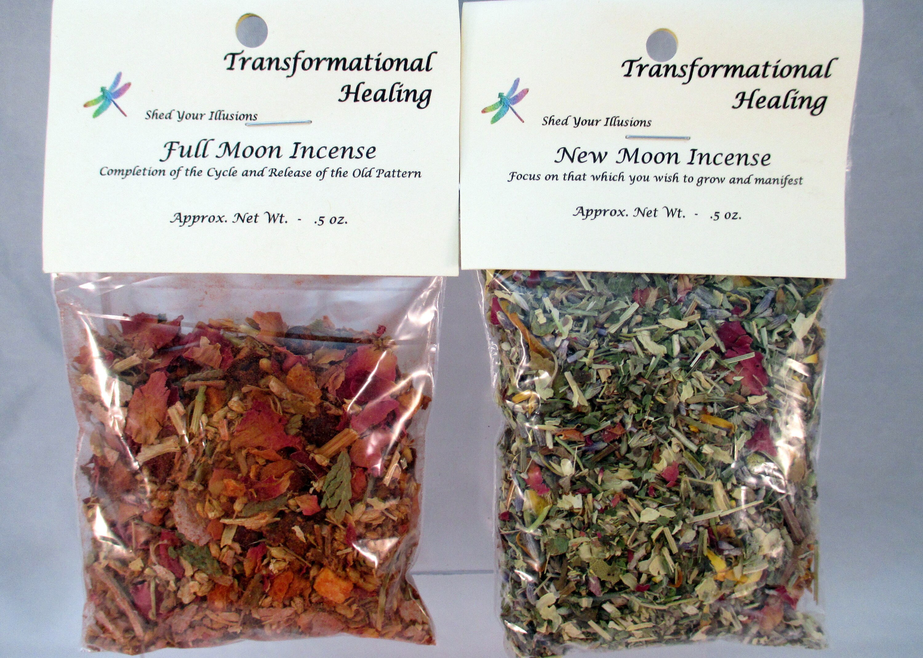 Moon Incense Set Magical Moon Herbs Full New Lunar Etsy