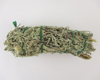 Sage & Sweet Grass Smudge Stick 5" - Smudging Stick, Protection Herbs, Energy Clearing - Earth Spirituality - Dee's Transformational Healing