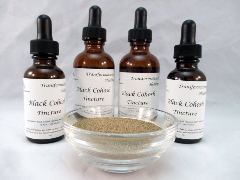 Black Cohosh Tincture Herbal Remedy Hot Flash Menopause Etsy