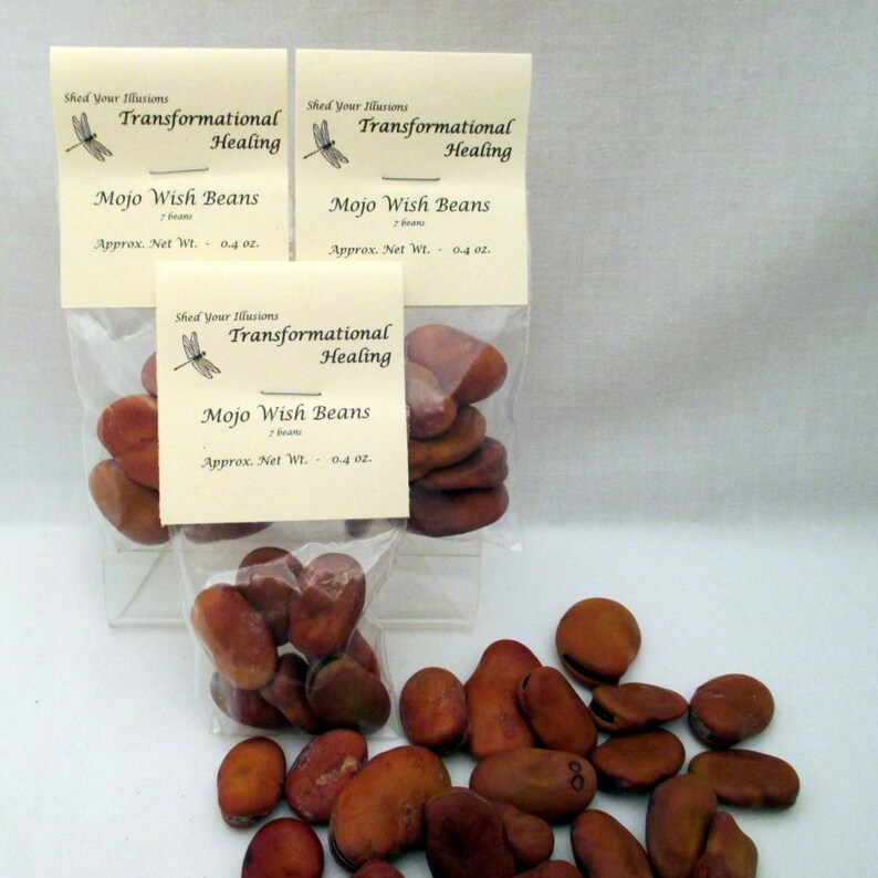 Mojo Wish Beans Set of 7 Wishes Come True, Dream Magic, Good Luck Beans, HooDoo VooDoo Mojo Dee's Transformational Healing image 3