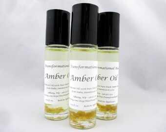Dark Amber Oil Roller Ball - 10 ML - Love Aphrodisiac, Honor Freya, Honor Oshun, Good Fortune - Dees Transformational Healing