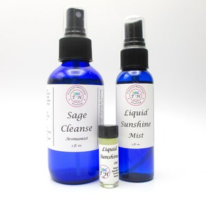 Sage Cleanse & Liquid Sunshine Kit - Liquid Smudge, Protection Spray, Happiness Spray, Spiritual Clearing - Dee&#39;s Transformational Healing