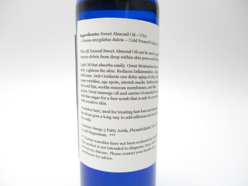 Sweet Almond Oil Massage Oil Facial Moisturizer Skin Care Etsy
